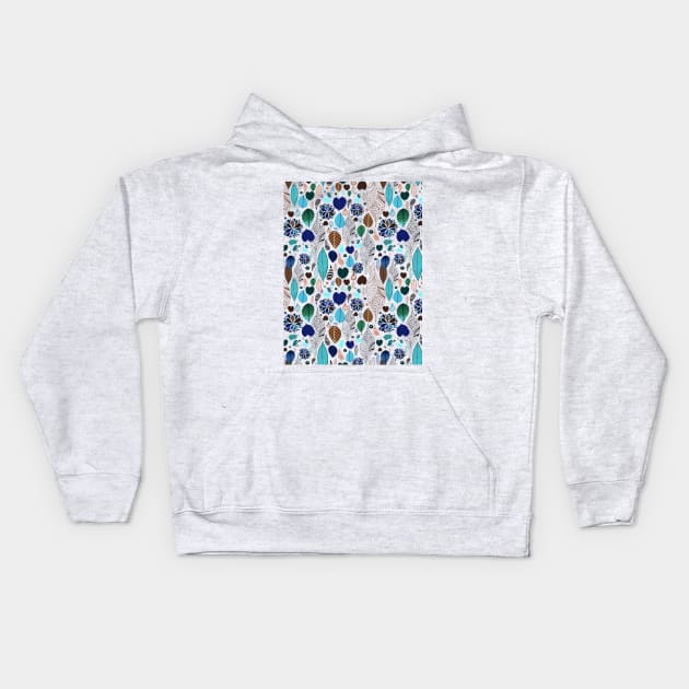 Colorful Leaves Pattern Kids Hoodie by Choulous79